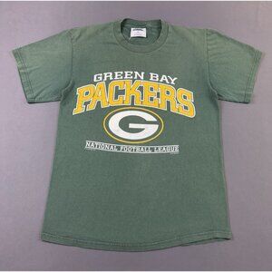 Rare Vintage 90s Green Bay Packers NFL Football Sun Fade Shirt Medium Promo Tee